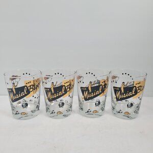 Vintage Stan Musial Biggies Restaurant Highball Glasses Set Of 4